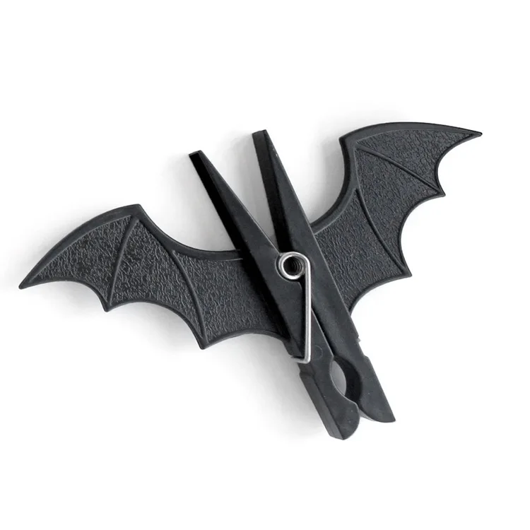 10PCS/lot Bat Pegs UK Creative Home Decor Clothes Pegs Clothespins Plastic Black Red Color Halloween Christmas Gifts 4