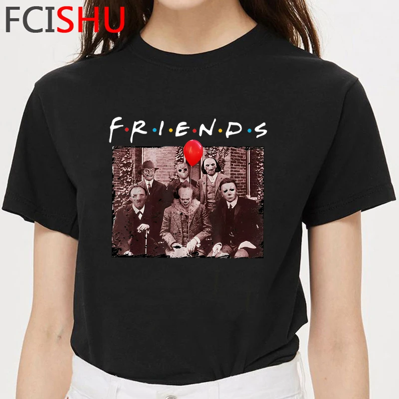 Мужская футболка в стиле Харадзюку It Clowns Friends Horror летняя с забавным
