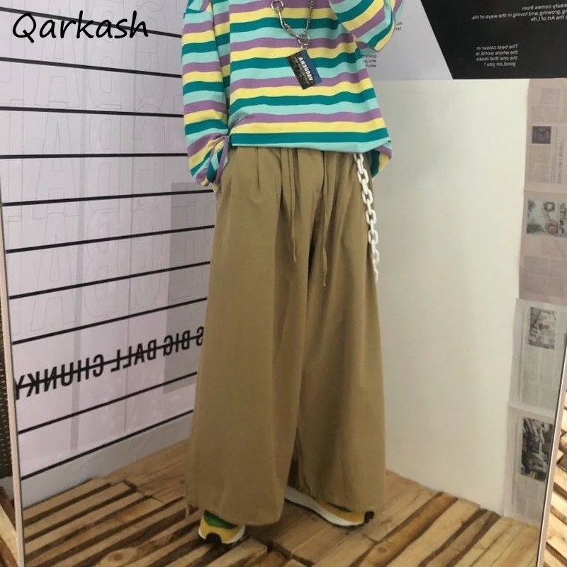 

Casual Pants Women Korean Style Full Length Leisure Bloomers Retro Spring Autumn Harajuku Stylish Simple Unisex Couple Trousers