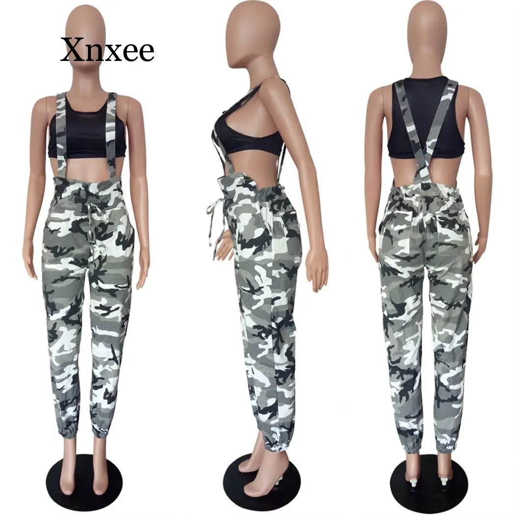 Camo Pants Women Streetwear Hippie Hip Hop Pants High Waist Overalls Camouflage Pants Trousers
