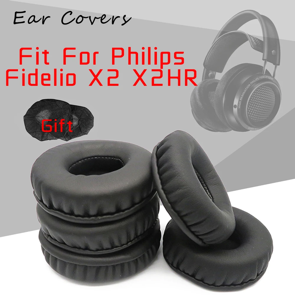 Per Philips Fidelio X2 X2Hr Cuffia Cuffie Di Ricambio Auricolare Ear Pad Dell'Unità Di Elaborazione Di Cuoio Della Spugna Della Gomma Piuma