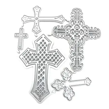 

5 Connected Crosses DIY Handicrafts Cutting Dies Metal Cutting Stencils Paper