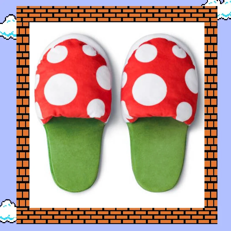Обувь для костюмированной вечеринки «Super Mario Bros»; хиранья; Цветочные шлепанцы; сезон осень-зима; Плюшевые тапочки для мужчин и женщин; домашняя обувь; подарок;