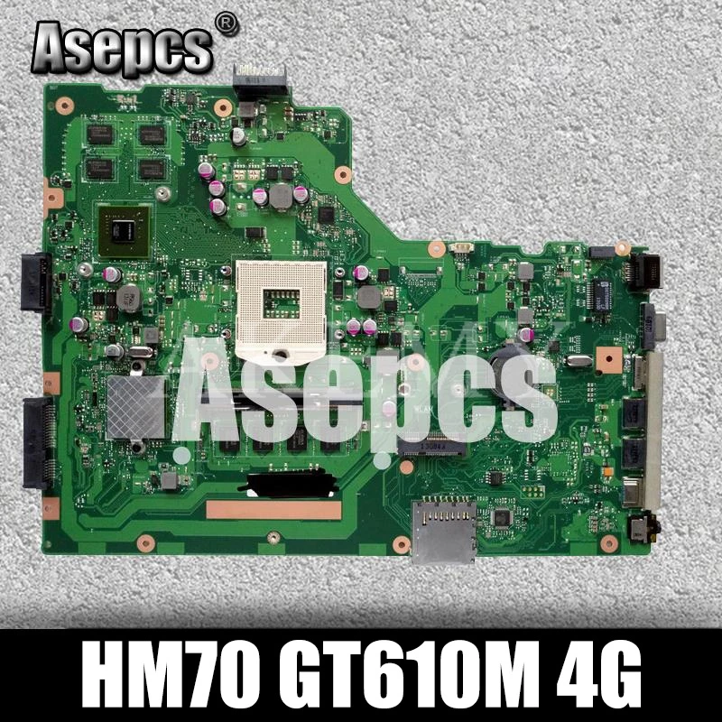 

Asepcs X75VC Laptop motherboard for ASUS X75VC X75VB X75VD X75V X75 Test original mainboard HM70 4G RAM GT610M