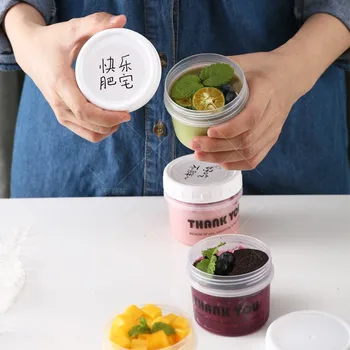 

10pcs High quality 160ml ice cream cup pudding cup yogurt bottle round baking packing plastic cup cake box dessert cups with lid