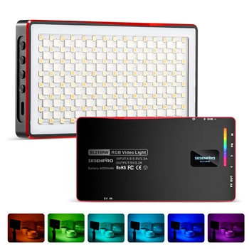 Sesenpro SL218W RGB Video Light 2500-8500k Full Color LED Lighting Waterproof IP67 Fill Light Lamp for Phone Camera Shooting 1