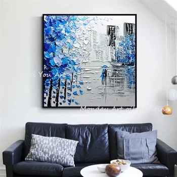 

Handmade Decorative canvas painting Landscape modern paintings palette knife acrylic painting tree wall pictures for living r