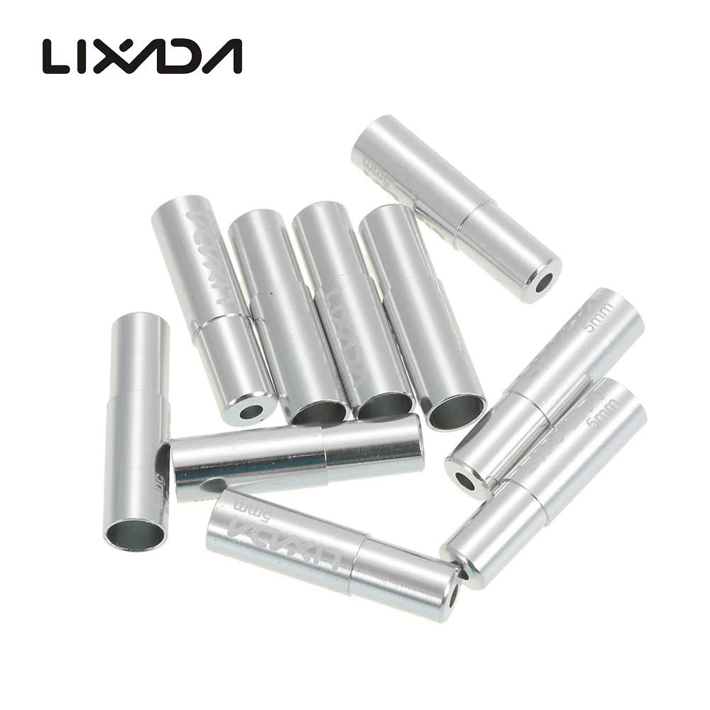 Lixada 10 шт., 4 мм/5 мм, велосипедный переключатель, рычаг переключения, тормозной провод, кабель, заглушка, переключатель, Корпус кабеля, наконечники - Цвет: Silver 4mm
