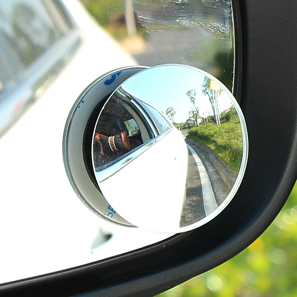 1 пара 360 градусов Бескаркасный ультратонкий широкоугольный Круглый выпуклый слепой пятно Зеркало для парковки зеркало заднего вида высокое качество