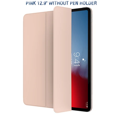 ROCK PU чехол для iPad Pro 12,9 с держателем карандаша ТПУ мягкий чехол для магнитного авто сна Пробуждение защитный чехол для iPad Pro 11 - Цвет: 12.9 No Pen Holder