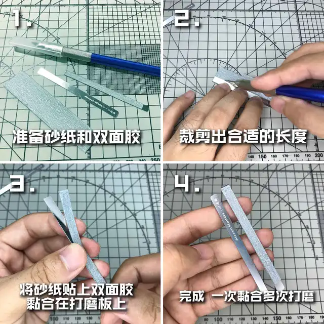 Thin Stainless Steel Gundam Military Model Polished Plate Grinding Rod Tools Unisex 10 in 1 Hobby Grinding Tools Model Building Kits TOOLS Quantity of Items in Set: 1-2