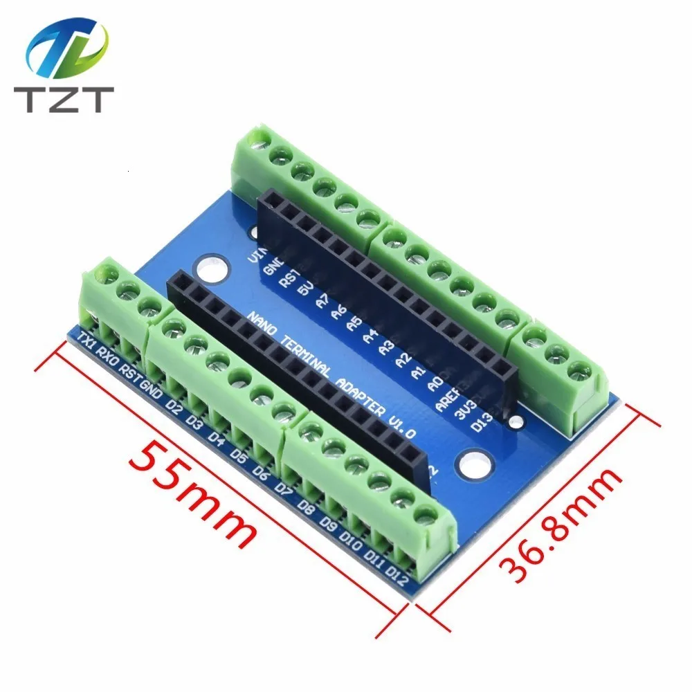 Expansion Board NANO V3.0 3,0 контроллер терминальный адаптер плата расширения NANO экран входа-выхода простая пластина расширения для Arduino AVR ATMEGA328P - Цвет: Expansion Board