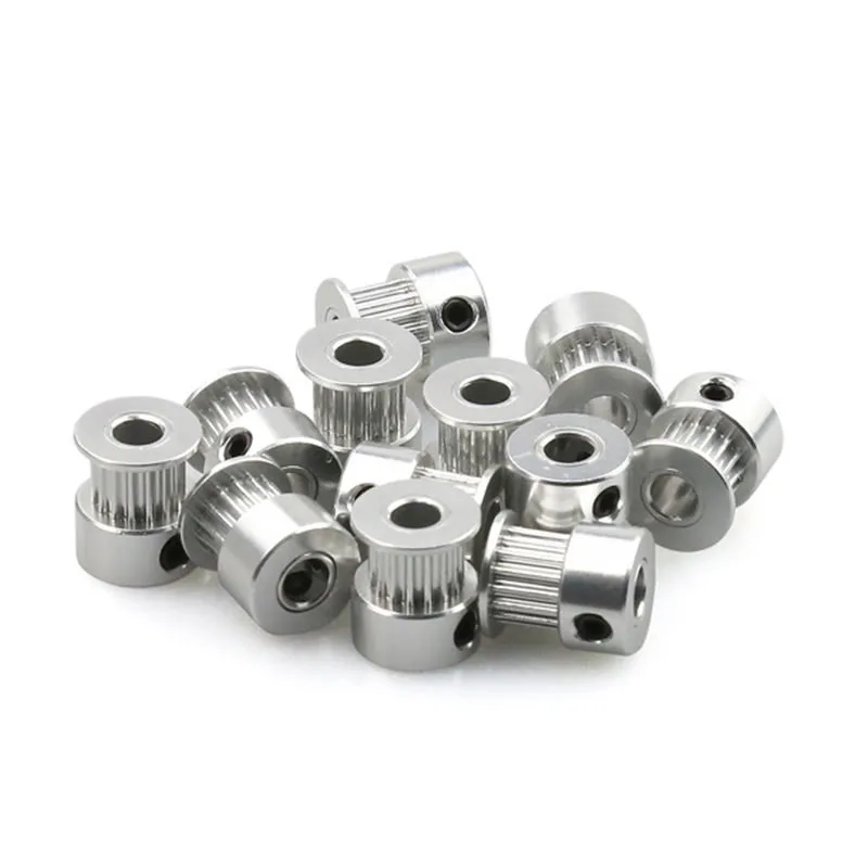 J-head Nuts of metal GT2 Timing Pulley 16 Tooth 2GT 20 Teeth Aluminum Bore 5mm 8mm Synchronous Wheels Gear Part  Width 6mm 10mm