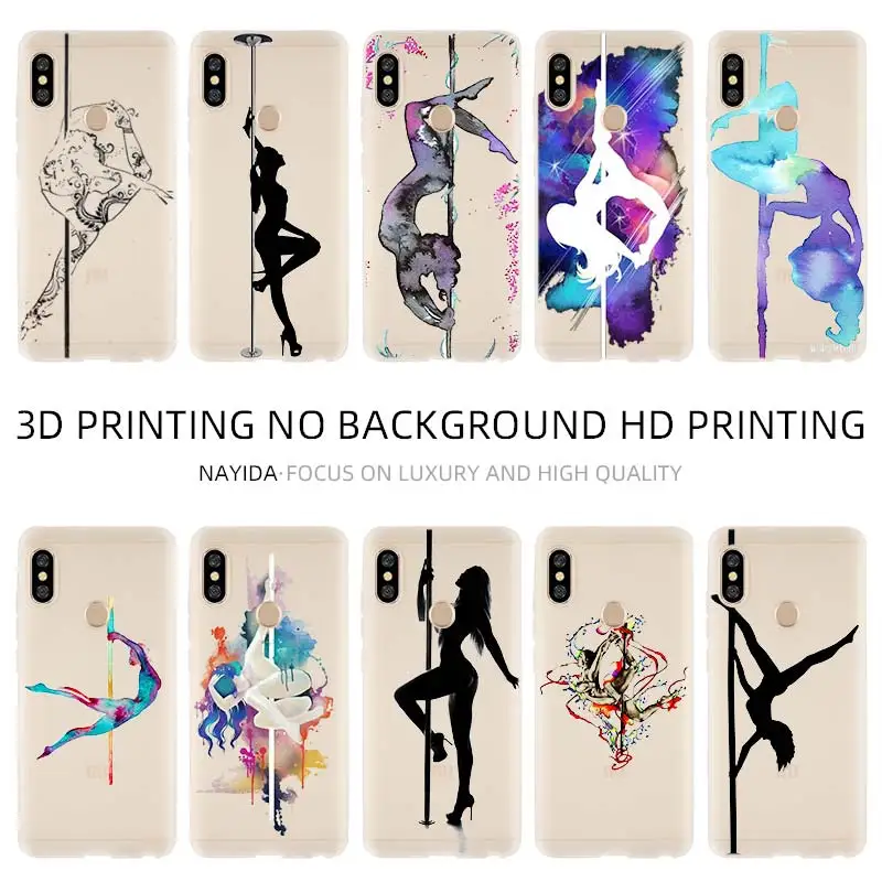 Модный мягкий чехол для Xiaomi Redmi 9A 8A 7A 6A Note 9 8 7 6 5 Pro 8T 9S Coque Pole dance Fitness|Бамперы| |