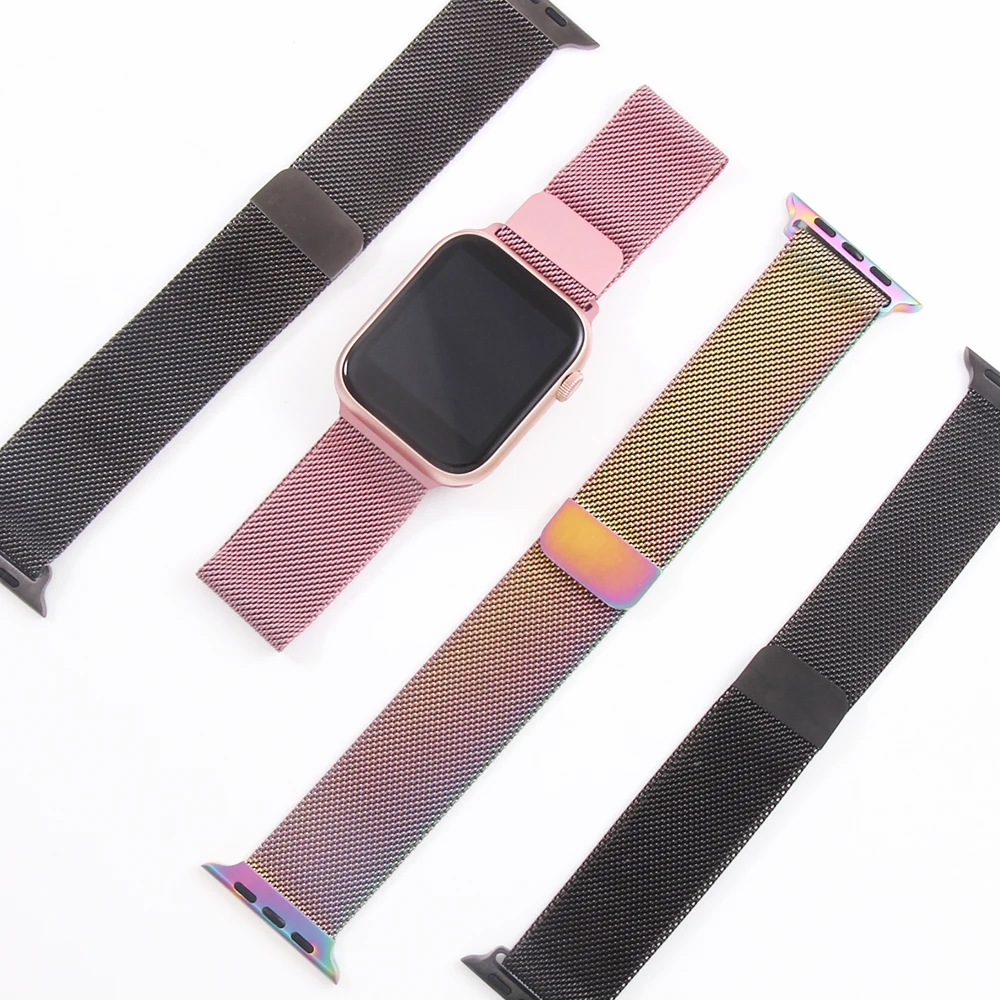Ремешок для наручных часов Apple Watch 4 в 1/2/3 ремешок для часов, Миланская петля, нержавеющая сталь, 42 мм, 38 мм, версия браслет ремешок для наручных часов iwatch серии 40 мм 44 чехол бесплатно