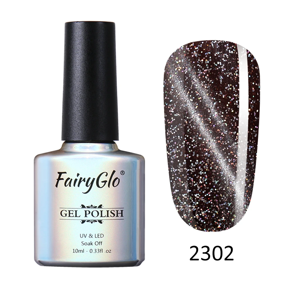 FairyGlo 10 мл кошачий глаз УФ-Гель-лак замачиваемый 5D Хамелеон кошачий глаз Гель-лак для ногтей Магнитный эмалированный лак для нейл-арта Gellak - Цвет: 2302