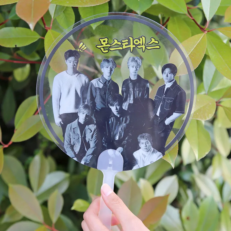 

[MYKPOP]MONSTA X SHOWNU Transparent Fan KPOP Fans Gift Fans Collection SA18050444