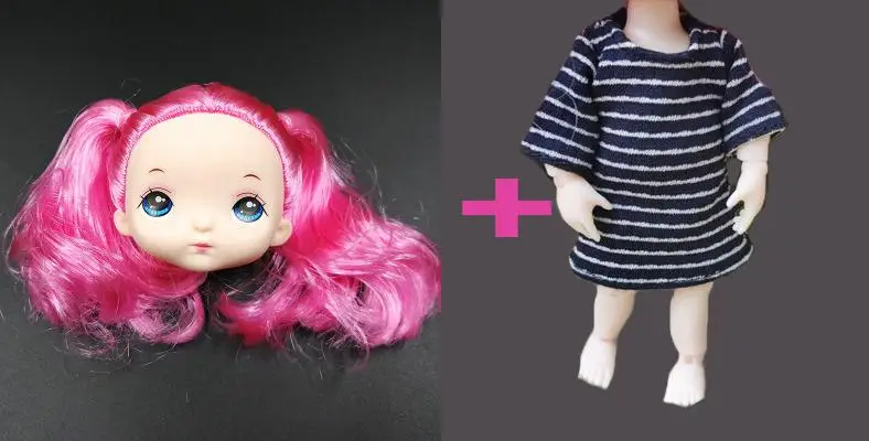 Милый каваи 13 суставов девушка кукла Играть Дом игрушка BJD 1/8 куклы для детей Коллекция подарков на день рождения 17 см - Цвет: C doll with dress