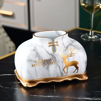 

European style high-grade living room tea table drawer napkin creative luxury collar tissue box American light luxury decoration