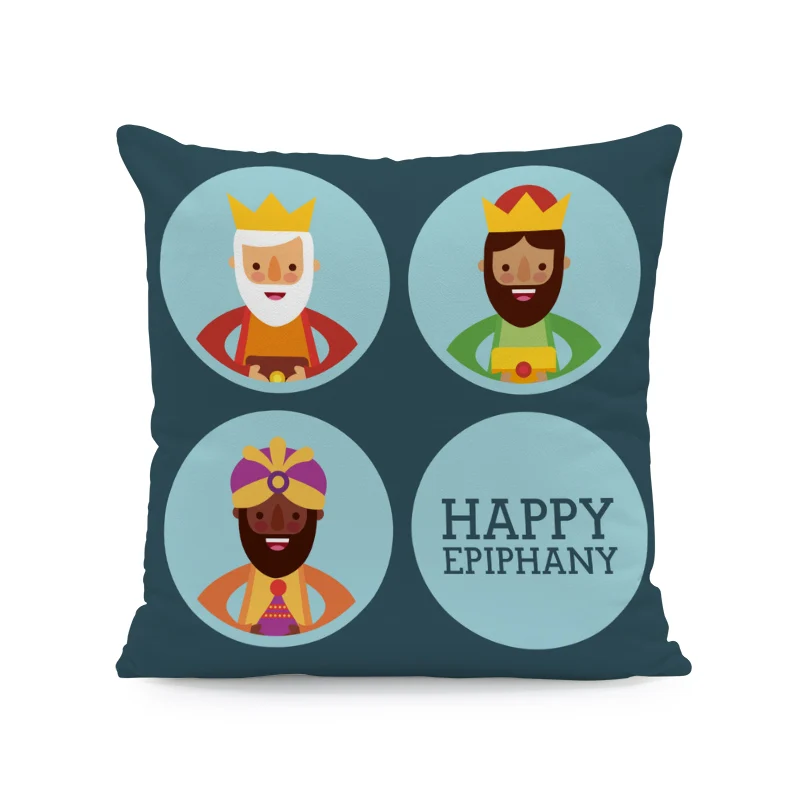 Мультяшный испанский Los Reyes Magos чехол для подушки в подарок золотой специи медицина диванная декоративная наволочка для подушки персиковая кашемировая подушка для отдыха