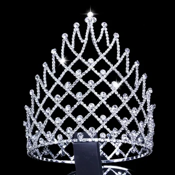 

Tiaras Crowns Bridal for Women Diamante Queen Big Crown Tiara Pageants Hair Jewelry Headpiece wedding hair accessorie tiara