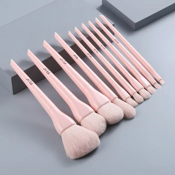 

FLD 10pcs/set Colorful Makeup Brushes Set Professional Foundation Lip Eyebrow Eyeshadow Cosmetic Brush Tools Beauty Accessories