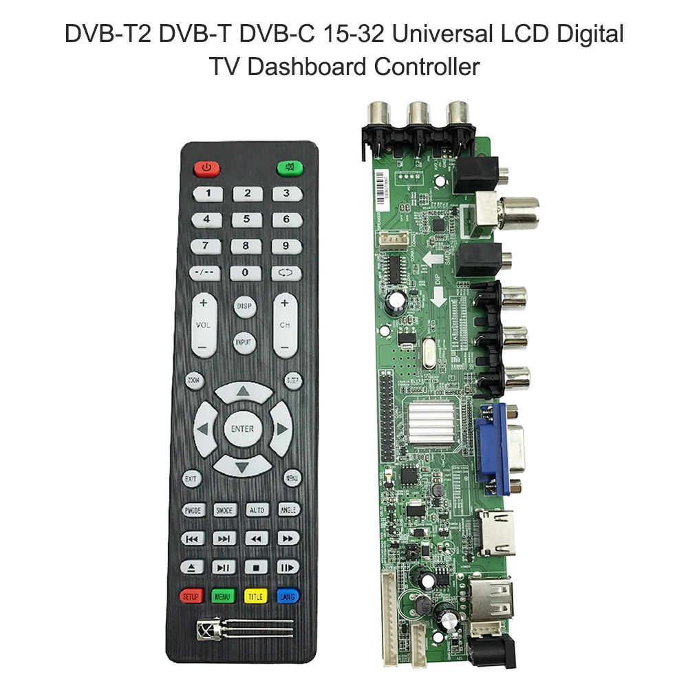 

LCD Controller Board TV LED Driver Board Universal 15-32 Inch LCD TV Controller Driver Board 3663 DVB-T2 DVB-T DVB-C