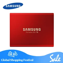 SAMSUNG T5 Portable SSD USB3.1 500GB 1TB External Solid State Disk Type-C HDD for Laptop