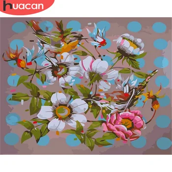 

HUACAN Painting By Number Drawing On Canvas HandPainted Painting Art Gift DIY Pictures By Number Flower Kits Home Decoration