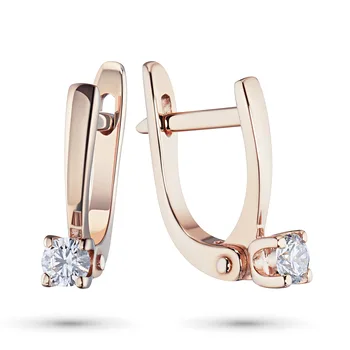 

Earrings made of red gold with diamond e0201sg03154900