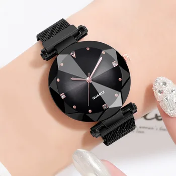 

Watches Women's Luxury Magnetic Starry Sky Woman Clock Quartz Wristwatch Fashion Ladies Wristwatch Reloj Mujer Feminino A3765
