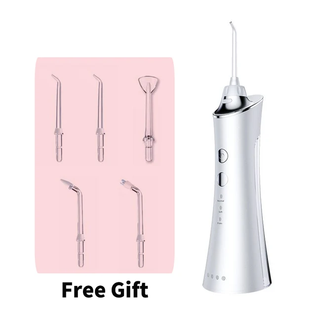 Oral Irrigator Water Flosser Dental Jet Usb Rechargeable Portable Waterpik Tooth Ultrasonic Waterpulse Waterproof Teeth Cleaner Milky White
