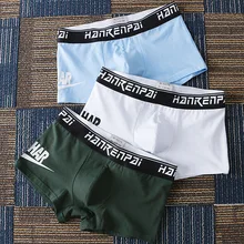 New Autumn Men's Underwear Sports Cotton Mid-waist Sexy Breathable Boxer Shorts Thin Letters Stitching Large Size Cotton Boxers
