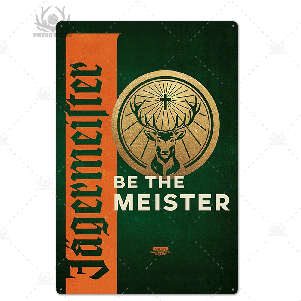 TH5444 Jagermeister металлический знак жестяные знаки металлическая пластина табличка Металл Винтаж Паб Бар человек пещера Настенный декор - Цвет: TH5444
