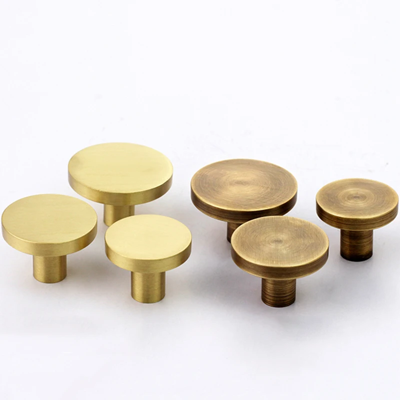 

1 Pc Diameter 25/28/33 Mm Stylish Brass Door Knob Cabinet Dresser Drawer Cupboard Wardrobe Pull Handle