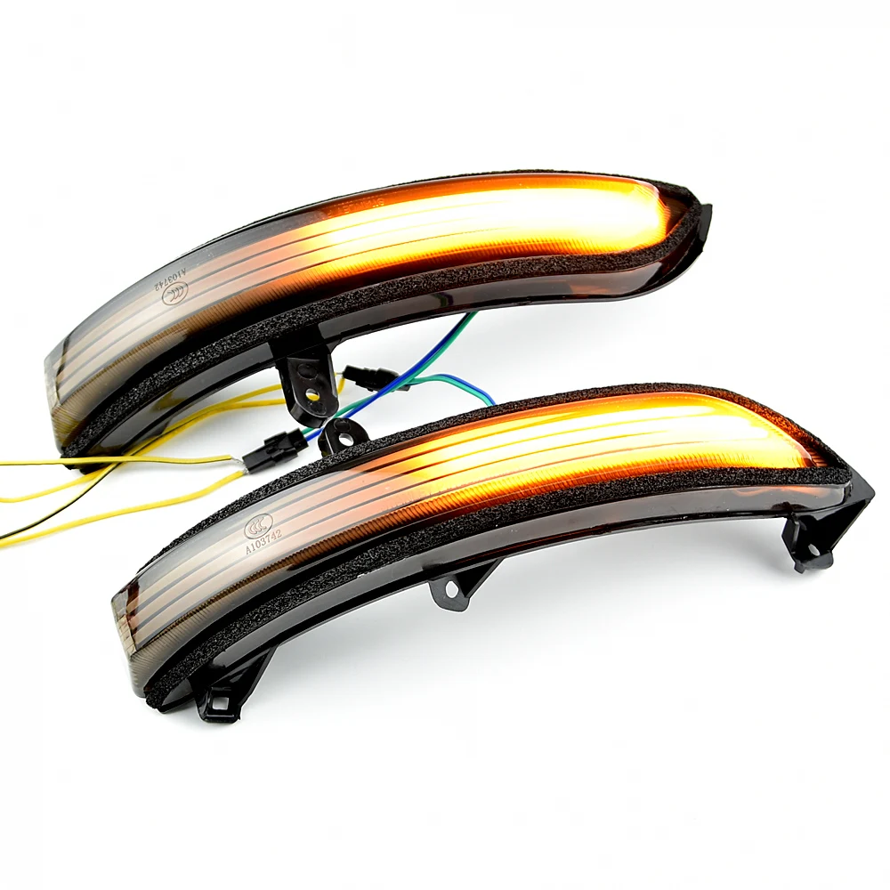 Car LED Side Rearview Mirror Sequential Dynamic Turn Signal Light For Nissan Teana Altima 08-12 Yellow Streamer Lights Indicator