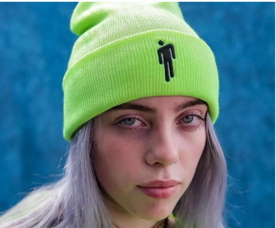 Высокое качество Billie Eilish вязаная Лыжная шапка для женщин и мужчин унисекс хип хоп