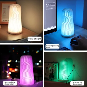 

3D Printing Smart Table Lamp Household Color LED Bedside Night Light Indoor Lighting Home lighting BV789