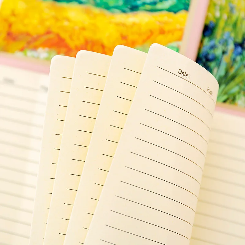 4 шт./лот, винтажный блокнот Ван Гога, А5, дневник, записная книжка, Filofax, блокнот для путешественников, Notatnik, школьные канцелярские принадлежности, маленький блокнот s