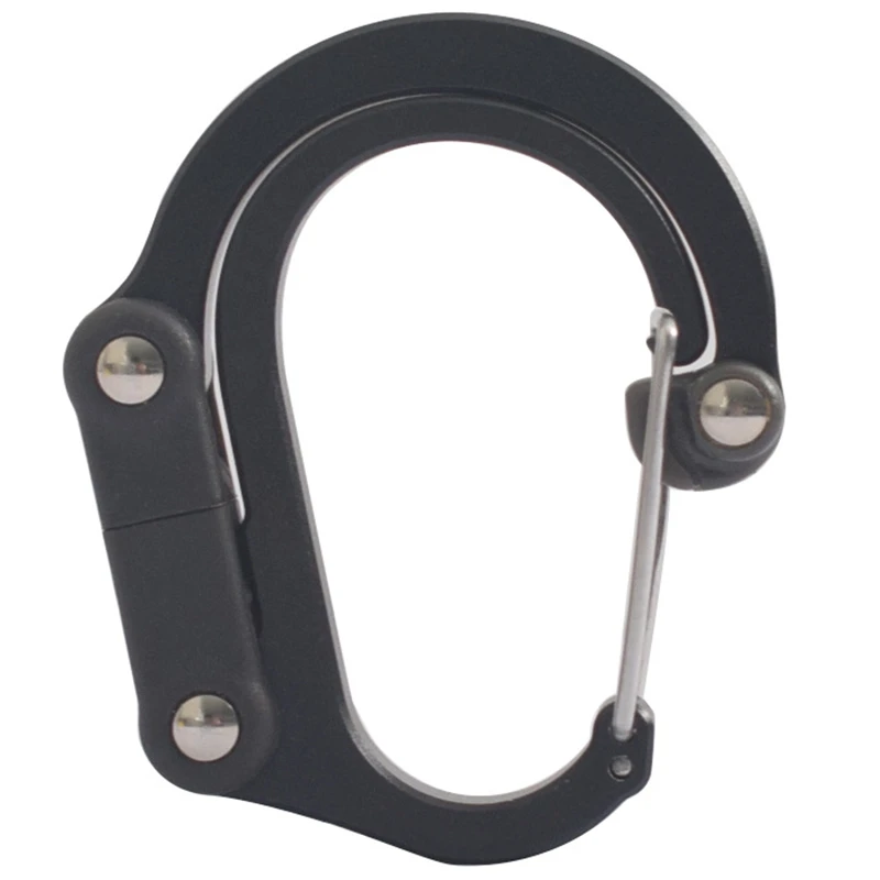 Gear Clip Carabiner Rotating Hook Clip Non-Locking Strong Clips for Camping Fishing Hiking Travel Backpack Outdoor Aluminum D Ri