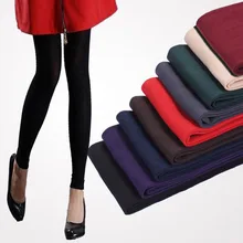 Осень-зима леггинсы черный серый Кофе фиолетового и зеленого цвета Бургундия Красный Темно-синие телесного цвета Цвет Для женщин леггинсы теплый, Облегающая посадка леггинсы