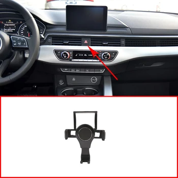 

Black Aluminum Alloy Car Air Vent Mobile Phone Holder For Audi A4L A5 2017-2019 Car Accessories