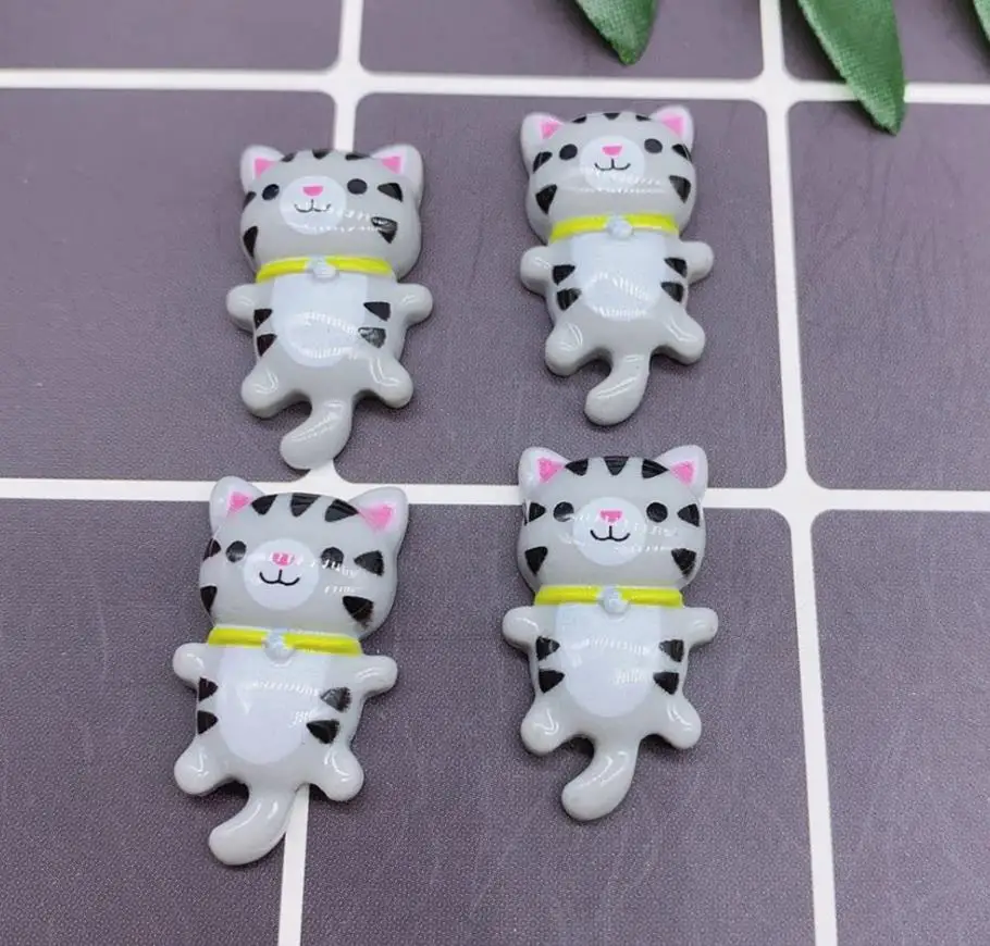 Kawaii Cartoon Cat Resin Flat back Cabochon DIY Scrapbooking Decorative Craft Making Headgear accessories