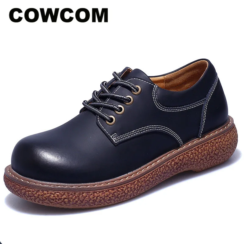 COWCOM/Мягкая кукольная обувь для сестры; женская кожаная обувь; универсальная обувь; большие туфли для студентов; FJM