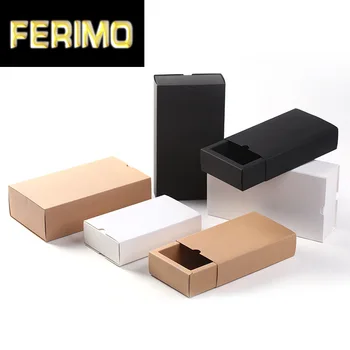 

5pcs Kraft Paper Gift Box Brown Black DIY Soap Box Weeding Party Favors Birthday Valentine's Day Gift Box Packaging