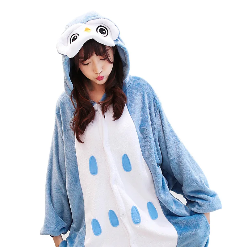 Кигуруми Пижама в виде животного для взрослых женщин мужчин onesie зимняя