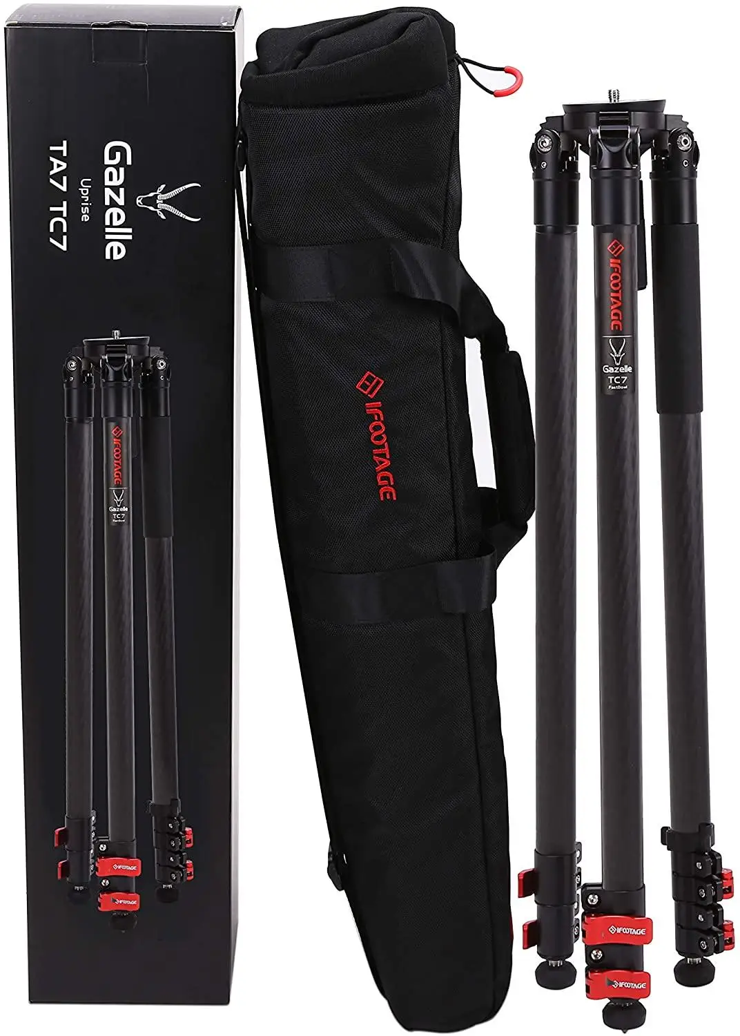 - IFOOTAGE Gazelle Series TA5SAmpTC5SAmpTA6SAmpTC6S Travel Professional Tripod Carbon Fiber Camera Tripods 3 Sections For CANON DSLR