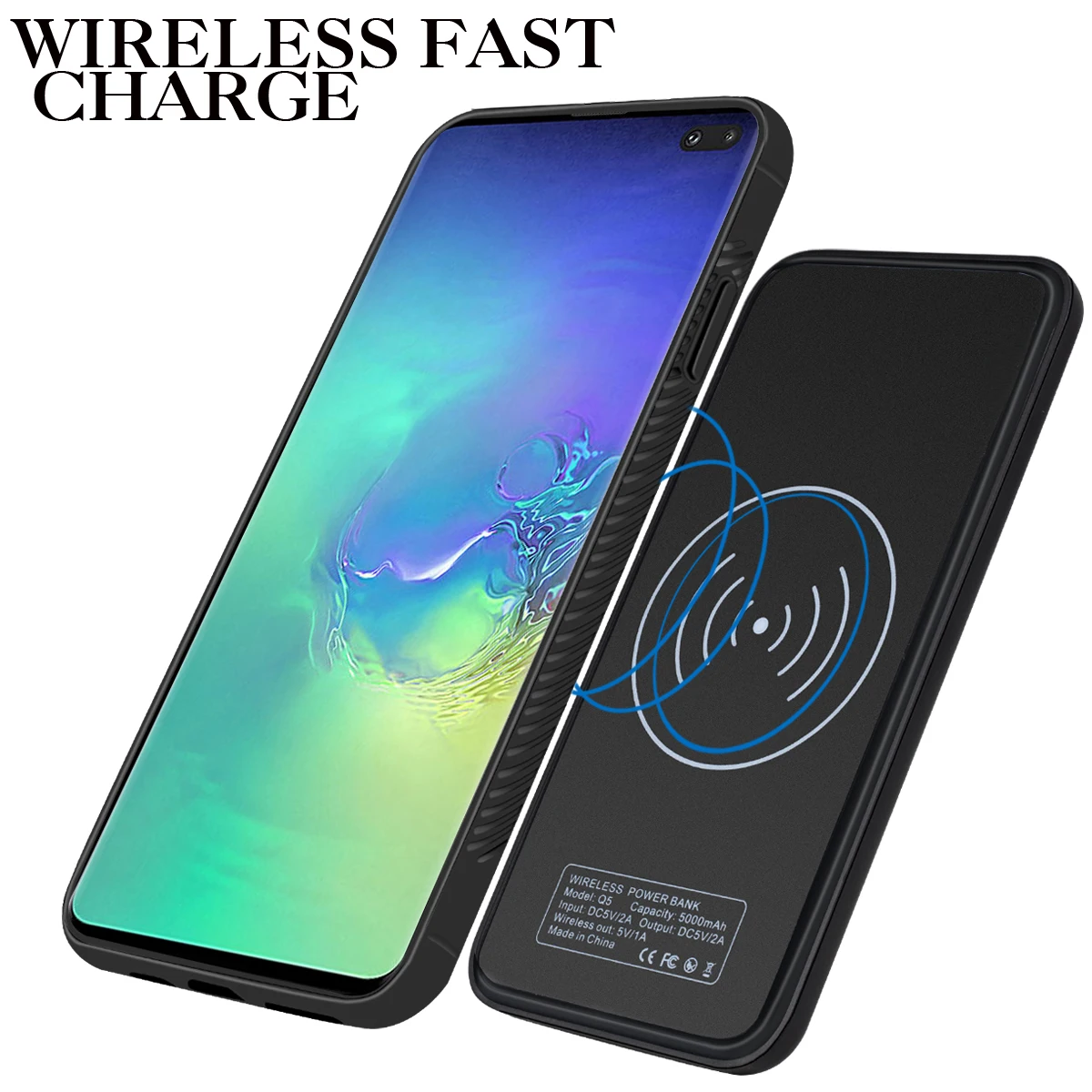 Для samsung Galaxy S10/S9/S10e/S10/Note 10/S8 S9 S10 Note 10 Plus чехол с 5000 мАч беспроводным внешним аккумулятором чехол для зарядного устройства