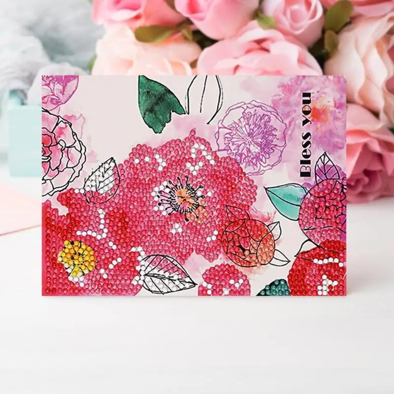 DIY алмазная живопись цветы поздравительная открытка День рождения Валентина подарок благословение