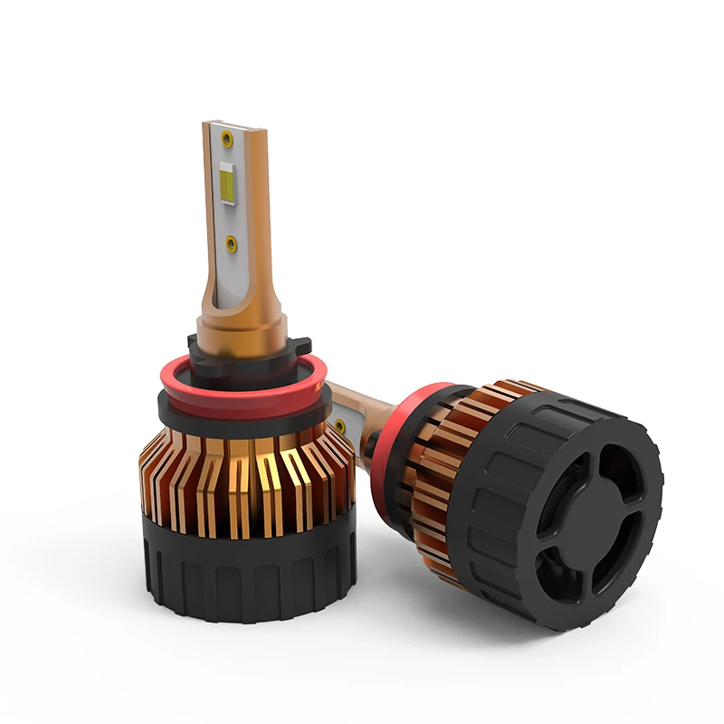 

2019 new design three-color led headlights h8 h9 H11 6000K car led headlights 4000lm high quality car led headlights